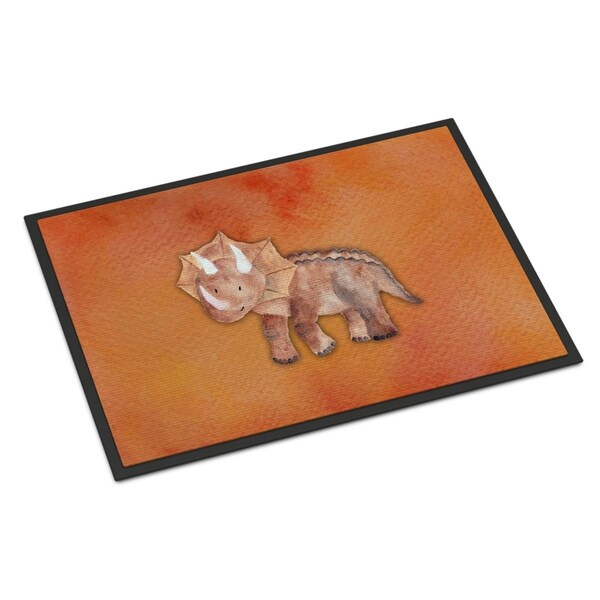 Carolines Treasures 24 x 36 in. Triceratops Watercolor Indoor or Outdoor Mat BB7403JMAT - main